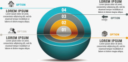 斜切球形PPT图表素材