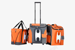 橘色灰色相间行李包素材