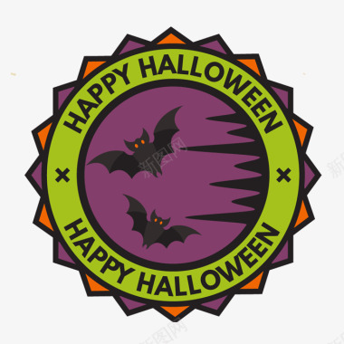 魔幻万圣节万圣节蝙蝠logo图标图标