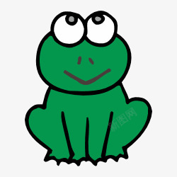 一只绿青蛙素材
