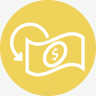 钱币转换商务黄色兑换货币图标图标
