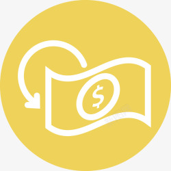钱币转换商务黄色兑换货币图标高清图片
