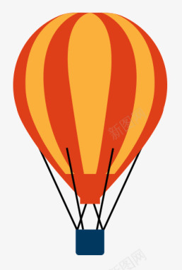 扁平化热气球图标图标