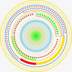 手绘环形信息图素材