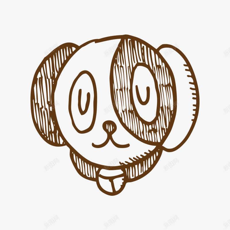 手绘线条插画熊猫png免抠素材_88icon https://88icon.com 手绘 插画 熊猫 线条