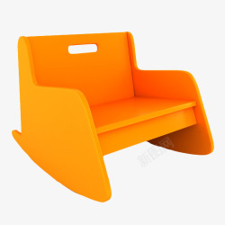 塑料凳子橘黄色塑料凳子摇椅高清图片