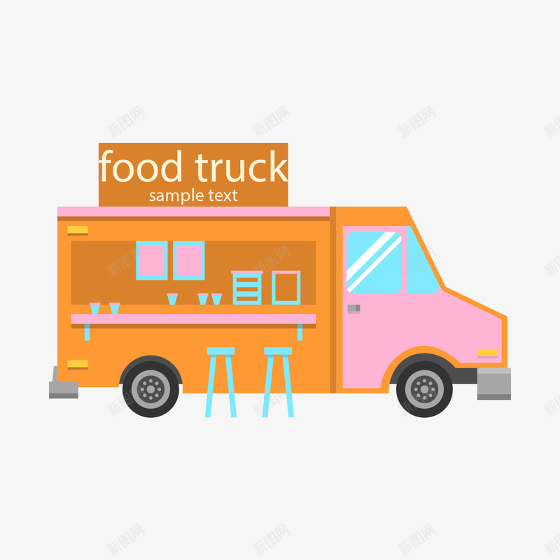 手绘彩色快餐车png免抠素材_88icon https://88icon.com food truck 卡通 卡通快餐车 广告设计 彩色快餐车 快餐 快餐车 橘色快餐车 设计 食物