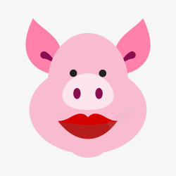 猪头装饰粉色可爱的猪头高清图片