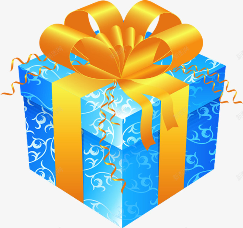 蓝色底纹的正方形礼物盒png免抠素材_88icon https://88icon.com 底纹 正方形 礼物 蓝色