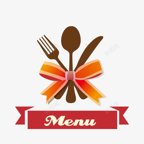 复古餐厅标签psd免抠素材_88icon https://88icon.com 刀具 叉子 标签 餐具 餐厅