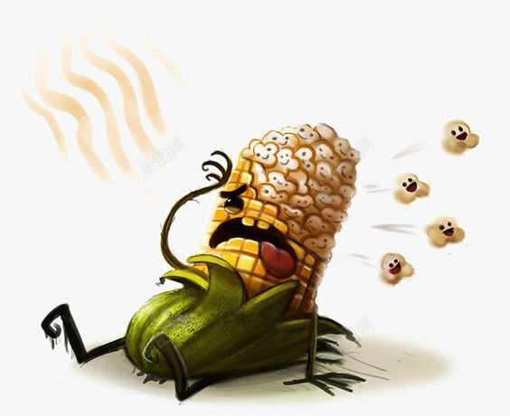 卡通玉米png免抠素材_88icon https://88icon.com 创意玉米 卡通玉米 拟人的玉米 爆米花 电影院