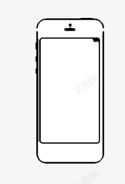 线型手机手机线描图标图标