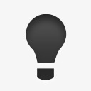 lightbulb灯泡令牌黑暗图标高清图片