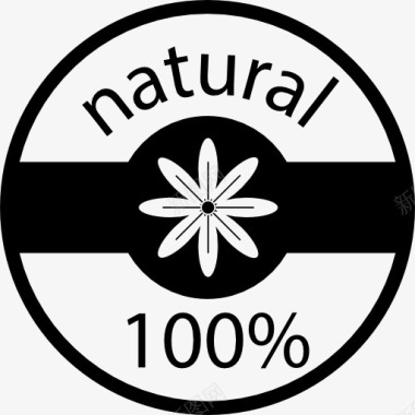 大徽章100天然的徽章图标图标