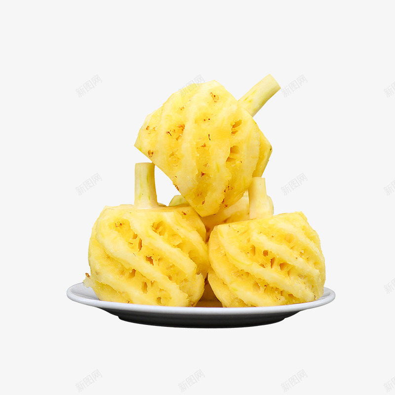 美味菠萝png免抠素材_88icon https://88icon.com PNG 削皮菠萝 水果 热带水果 黄色