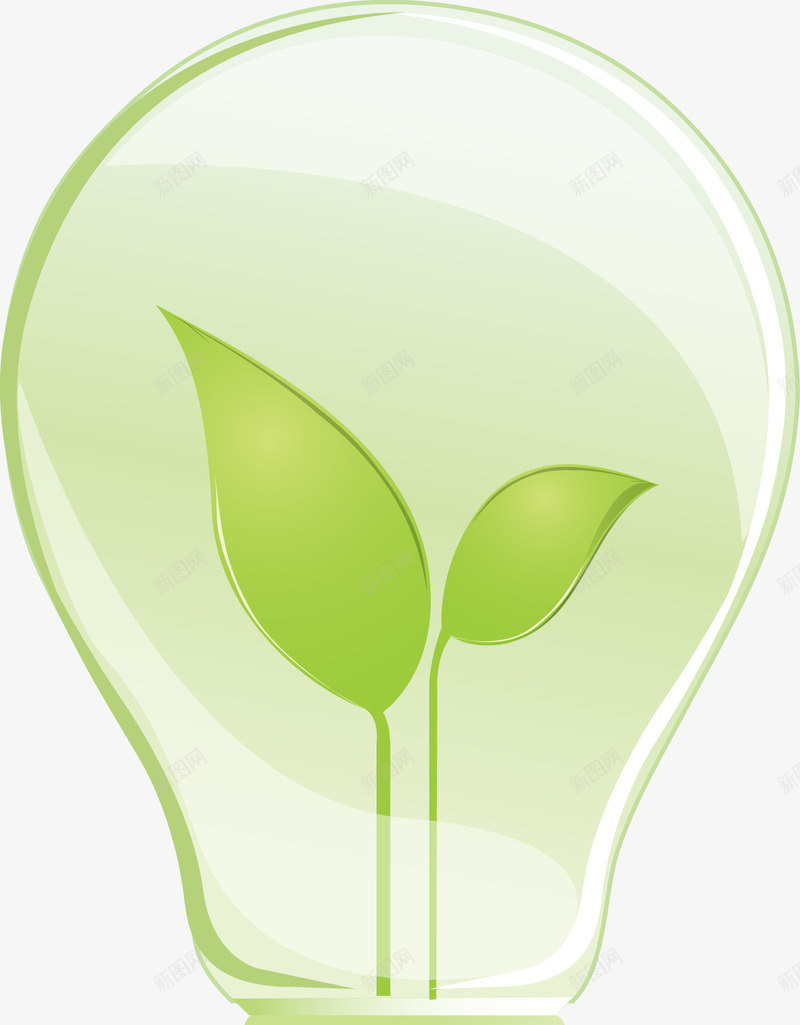 低碳节能灯泡png免抠素材_88icon https://88icon.com 低碳 树叶 树苗 灯泡 环保 环境 环境保护 生态 绿化 节能