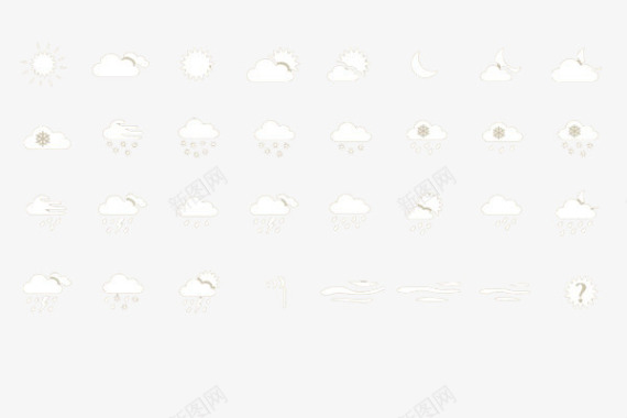 白色天气实用图标图标