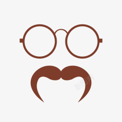 鲁迅眼镜卡通学者眼镜胡子高清图片