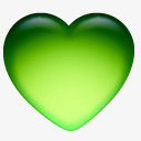 心形盒子绿色心形图标图标