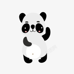 卡通可爱动物熊猫矢量图素材