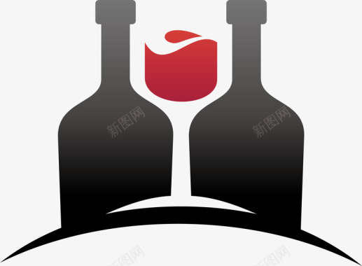 企业LOGO标志矢量酒瓶白酒logo矢量图图标图标