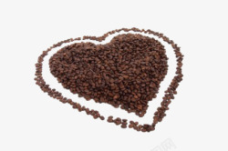 心型咖啡豆素材