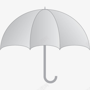 灰色的雨伞图标图标