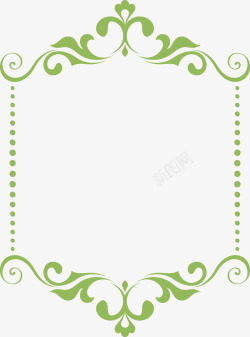 绿色简约植物树藤边框纹理素材