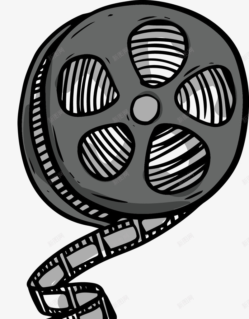 手绘胶卷png免抠素材_88icon https://88icon.com 手绘 电影 胶卷 黑色
