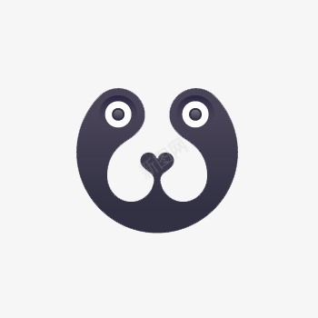 熊猫一个熊猫面部形象的圆形图标图标