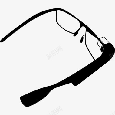 谷歌眼镜上的侧视图图标图标