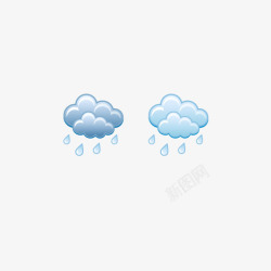 天气符号下雨雨天矢量图素材