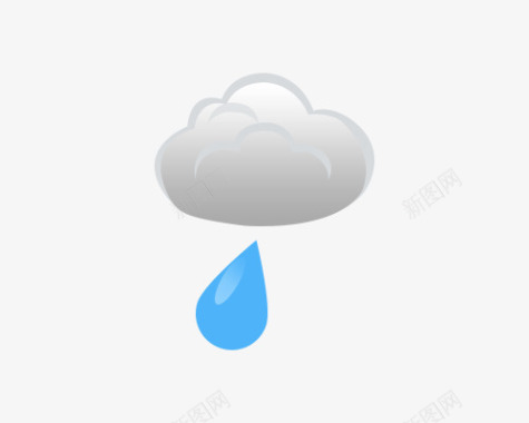 天气一个小雨天气图标图标