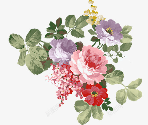 线描花草装饰卡通png免抠素材_88icon https://88icon.com 绿植花草 花卉图案 花草图案 花草线描