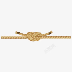卡通粗线绳结麻绳绳子绳具素材