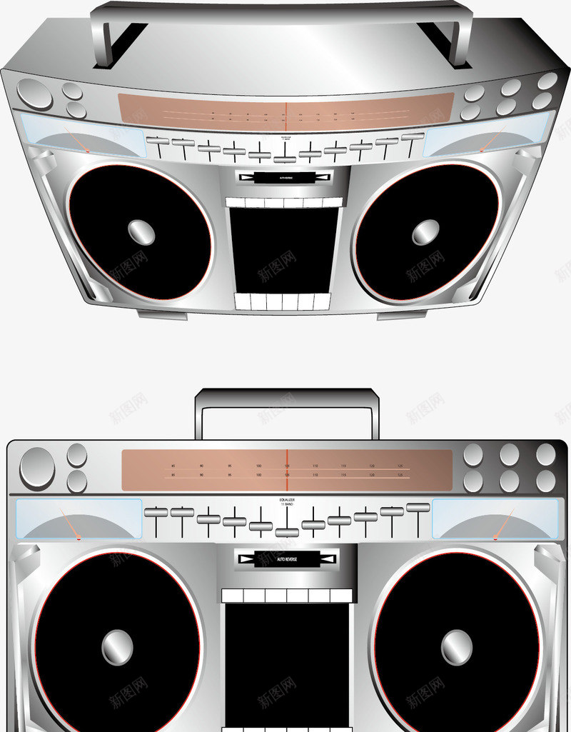 音乐播放器矢量图eps免抠素材_88icon https://88icon.com 喇叭 广场舞 播放器 收音机 矢量图