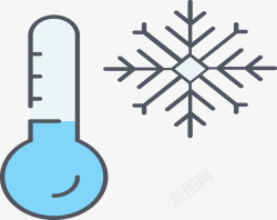 天气气温雪素材