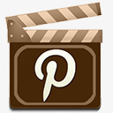 字母p电影风格logo图标图标