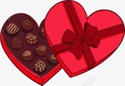 爱心巧克力礼物盒素材