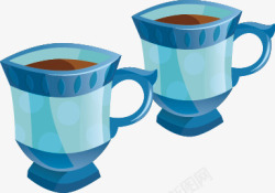 茶杯茶水器皿标贴素材