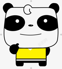 可爱卡通熊猫矢量图素材