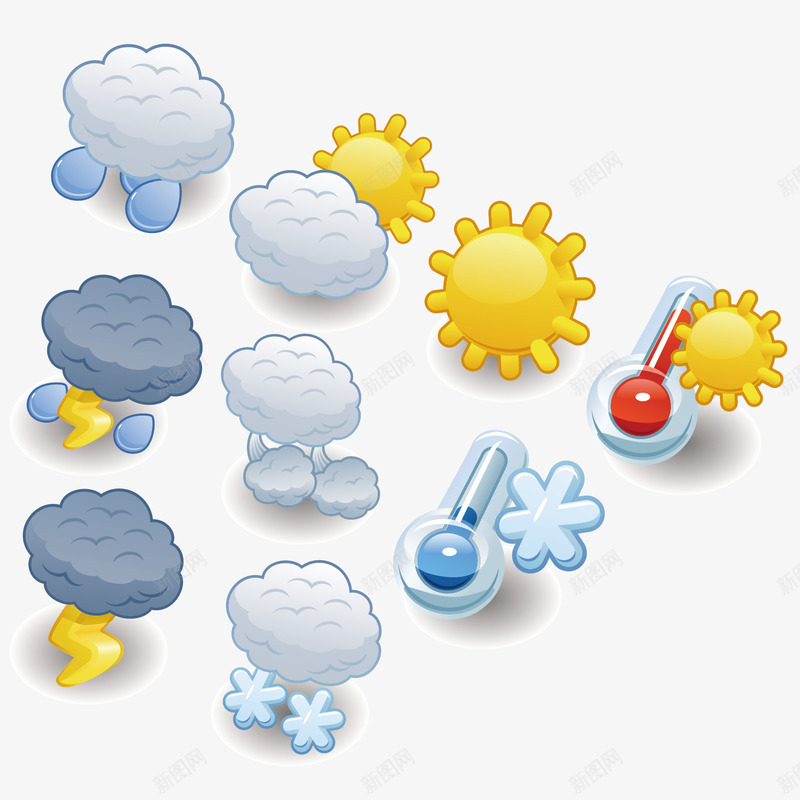 多变的天气矢量图eps免抠素材_88icon https://88icon.com 多变 天气 温度计 矢量图