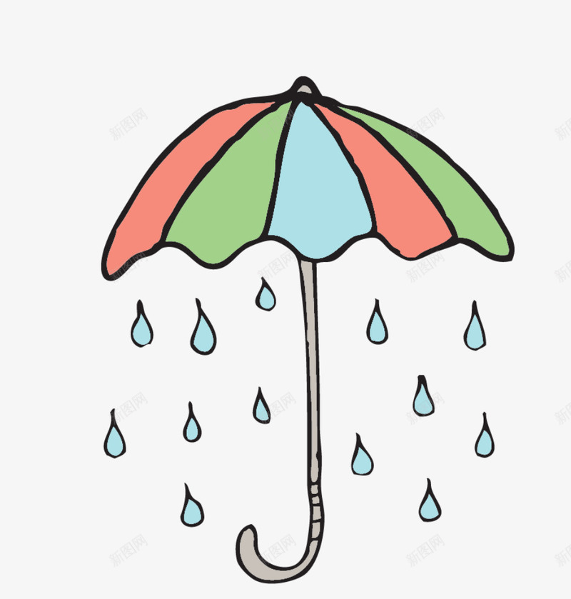 花伞下雨png免抠素材_88icon https://88icon.com 下大雨 下暴雨 下雨 下雨天气 大雨倾盆 花伞