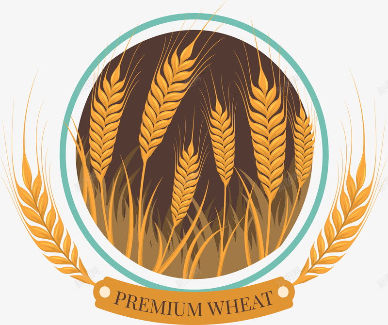 金色成熟的麦子标签矢量图ai免抠素材_88icon https://88icon.com 小麦 成熟麦子 矢量png 金色小麦 麦子 麦子标签 矢量图