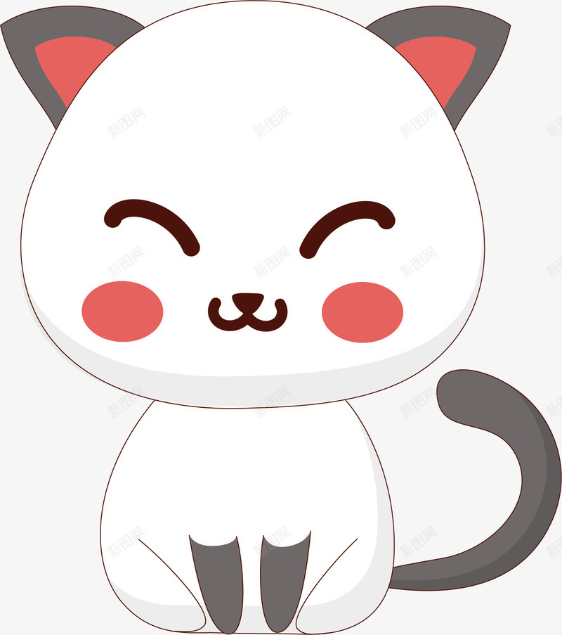 水彩白色猫咪png免抠素材_88icon https://88icon.com 创意 卡通 手绘 水彩 猫咪 白色 设计