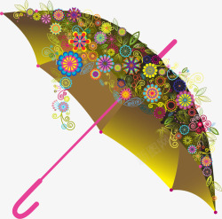 抽象炫彩创意雨伞矢量图素材