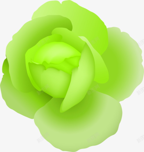 卡通绿色花朵花苞png免抠素材_88icon https://88icon.com 卡通手绘 绿色花卉 花朵造型 花瓣