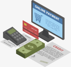 信用卡账单网上购物支付方式高清图片