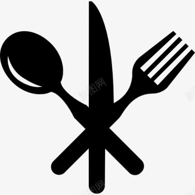 餐具三件图标图标