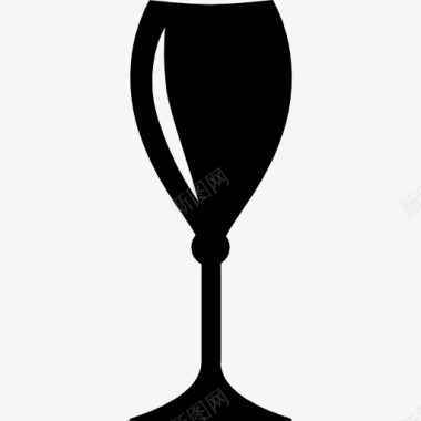 葡萄酒的黑色玻璃图标图标